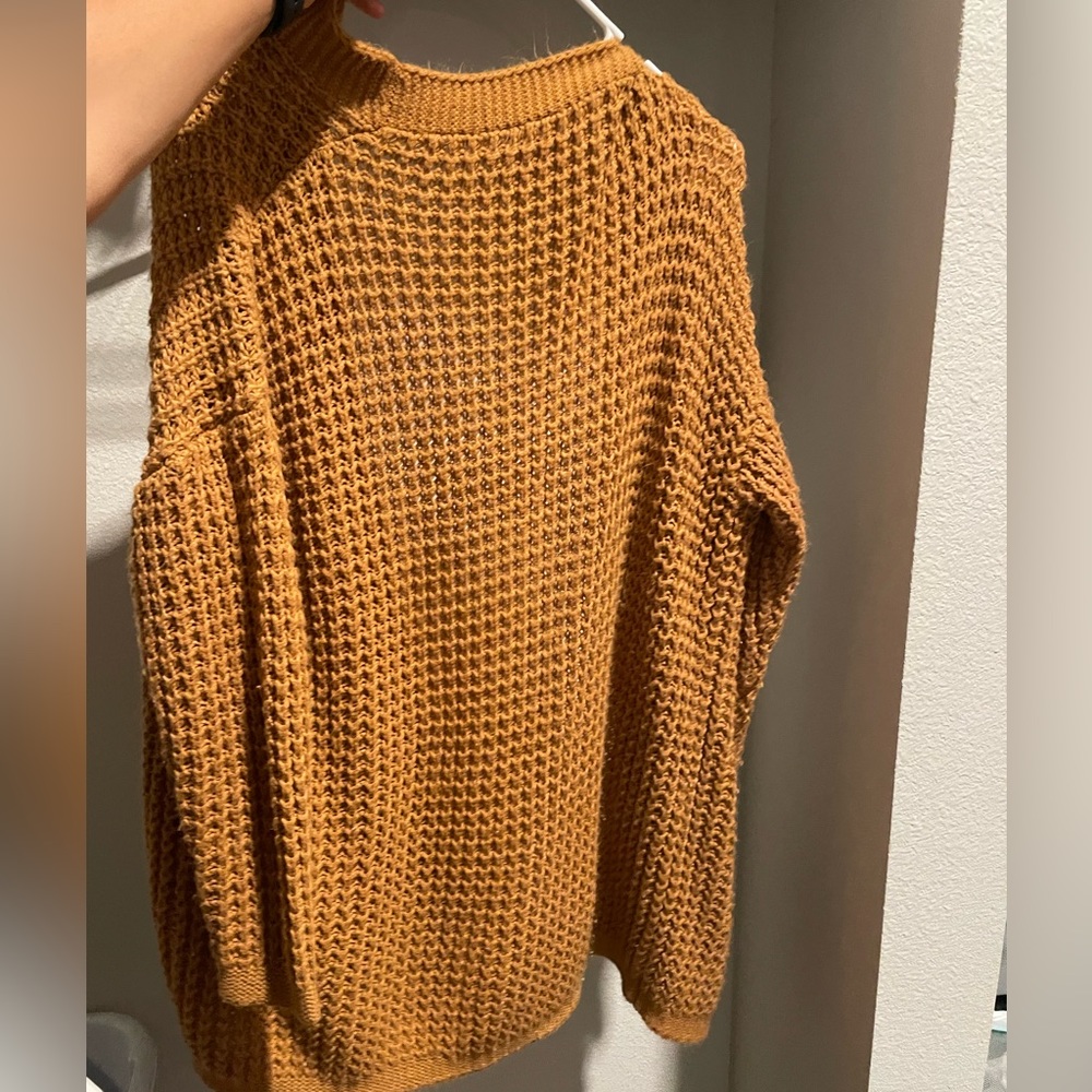 Rust Cardigan Sweater - Picture 2 of 3
